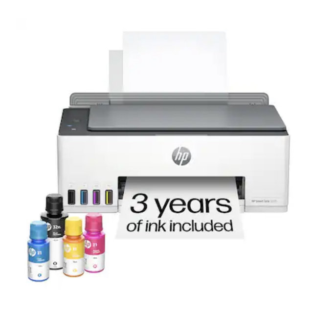 HP - Smart Tank 5101 Wireless AI-Enabled All-in-One Cartridge-Free Supertank Inkjet Printer with 3 Years of Ink Included¹ - White