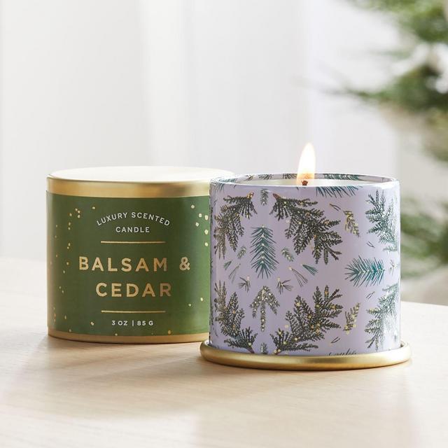Illume Balsam and Cedar Demi Tin Candle