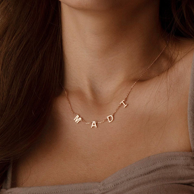 Letter Necklace • Personalized Name Necklace • Name Necklace • Gifts for Her • Minimalist • Gifts for Mom • Personalized Gifts • R1