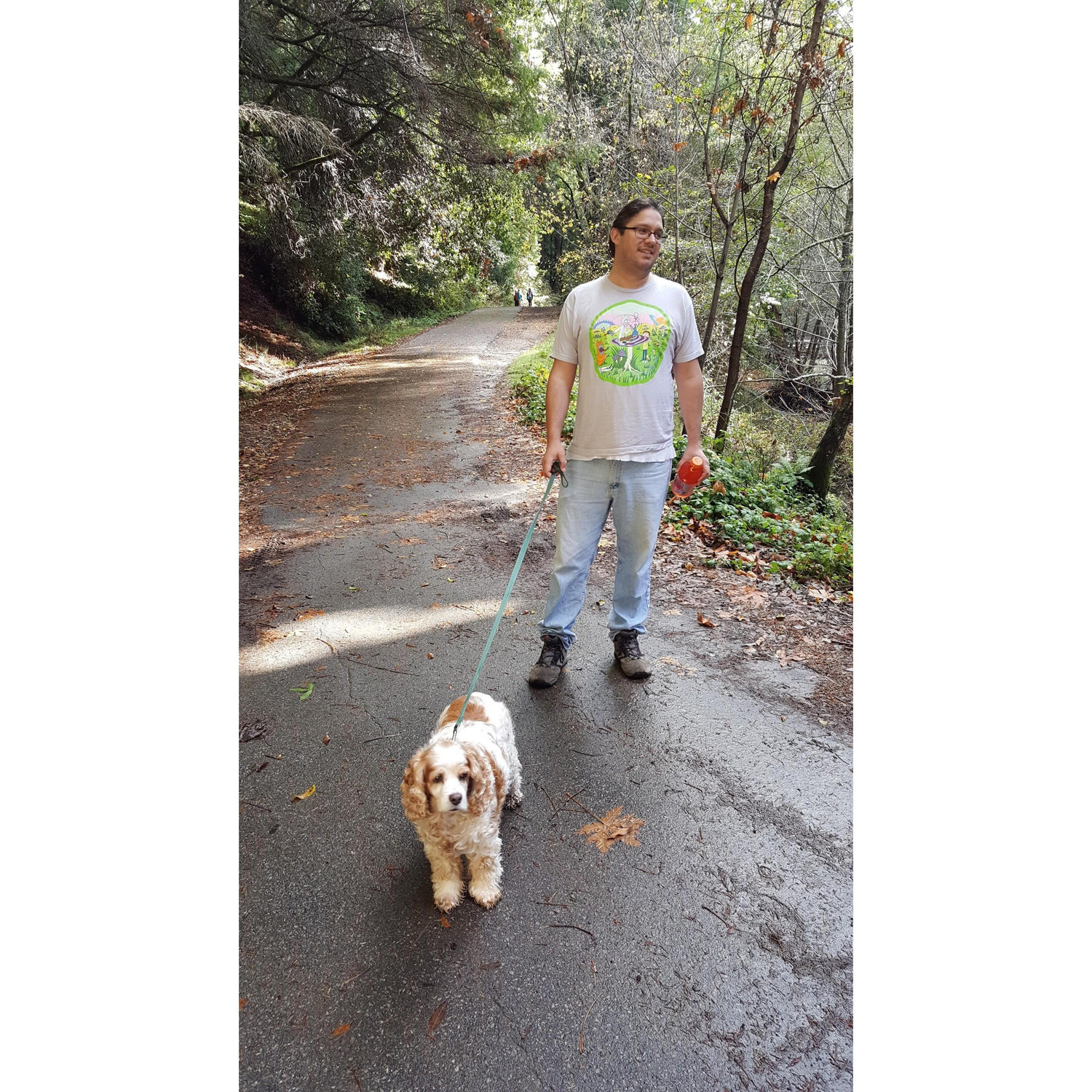 Henry Cowell, wearing a Rick and Morty shirt.