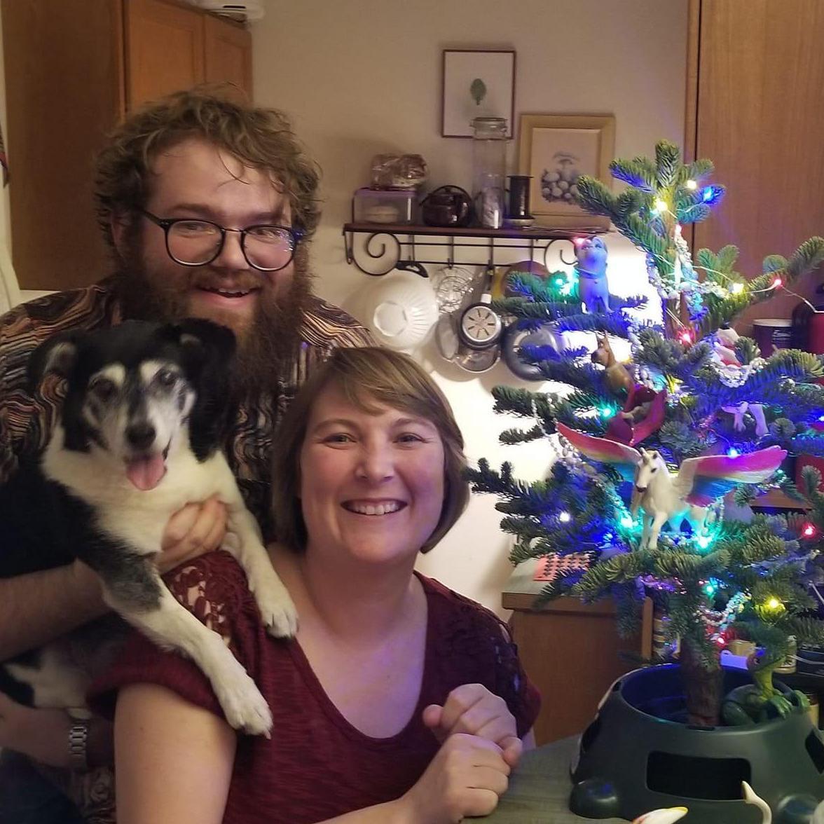 Christmas 2020. Pictured: Graham and a miserable old bitch who never liked Graham. Sonja also.