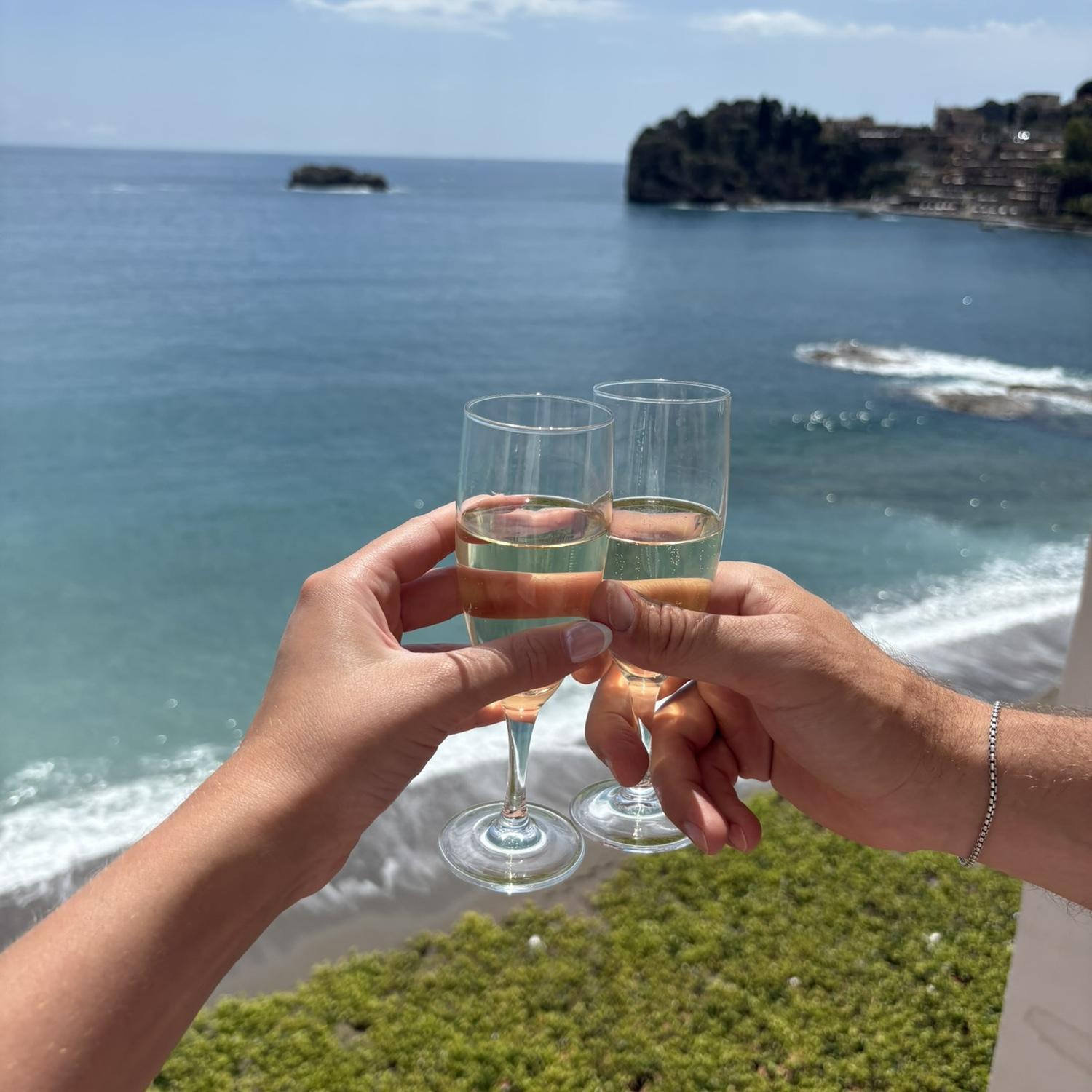 The hotel sent us champagne to celebrate!