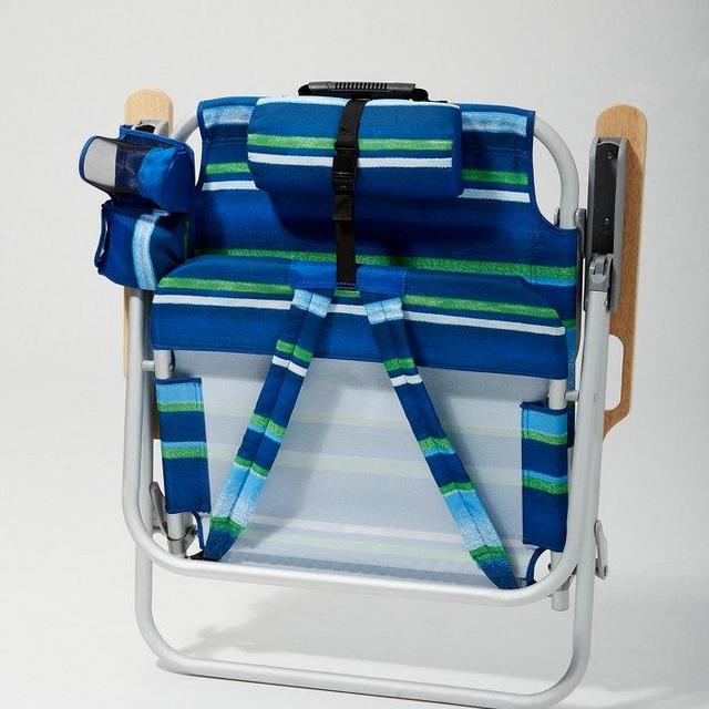 Multi Stripe Deluxe Backpack Beach Chair