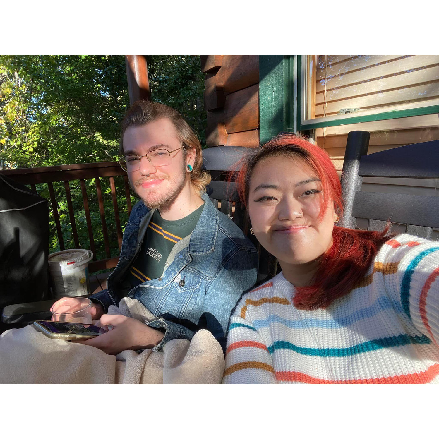 At our cabin in Gatlinburg, TN the day before the proposal.