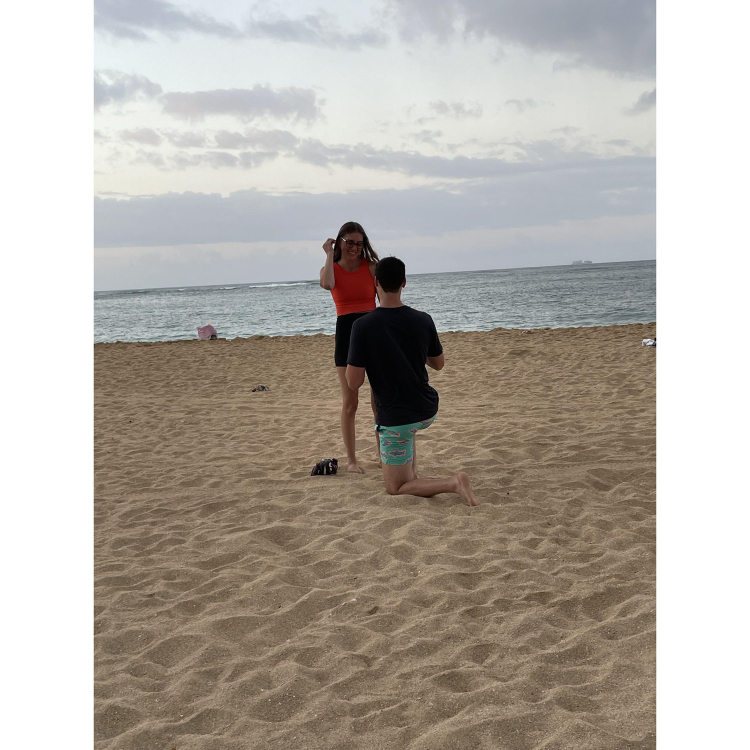Spencer proposing in Oahu