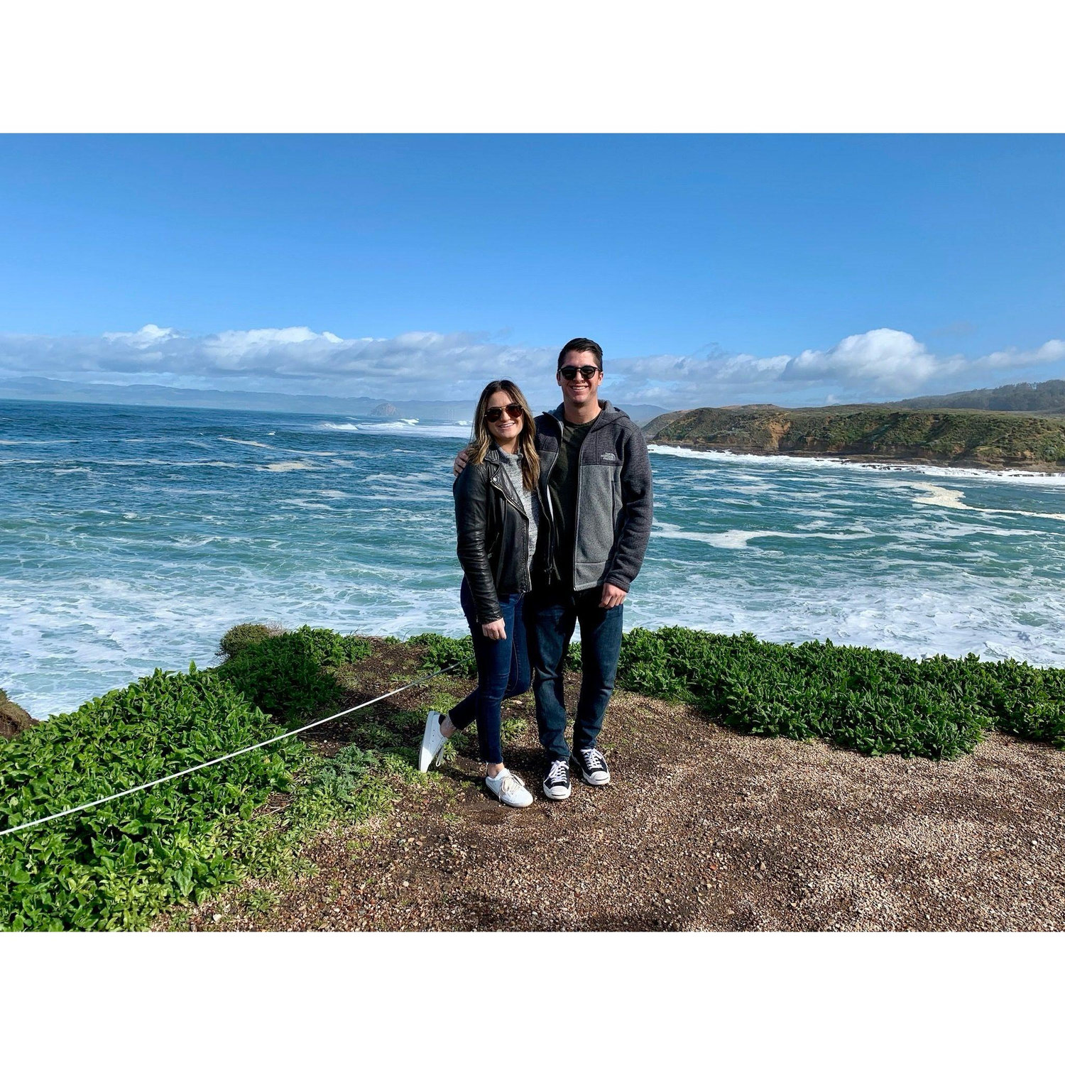 Trevor showing me the Cal Poly stomping grounds - February, 2019