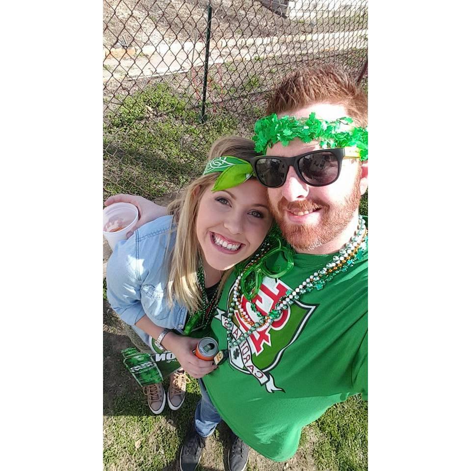 Celebrating Ashley's favorite parade - Paddy's Day in Dogtown!