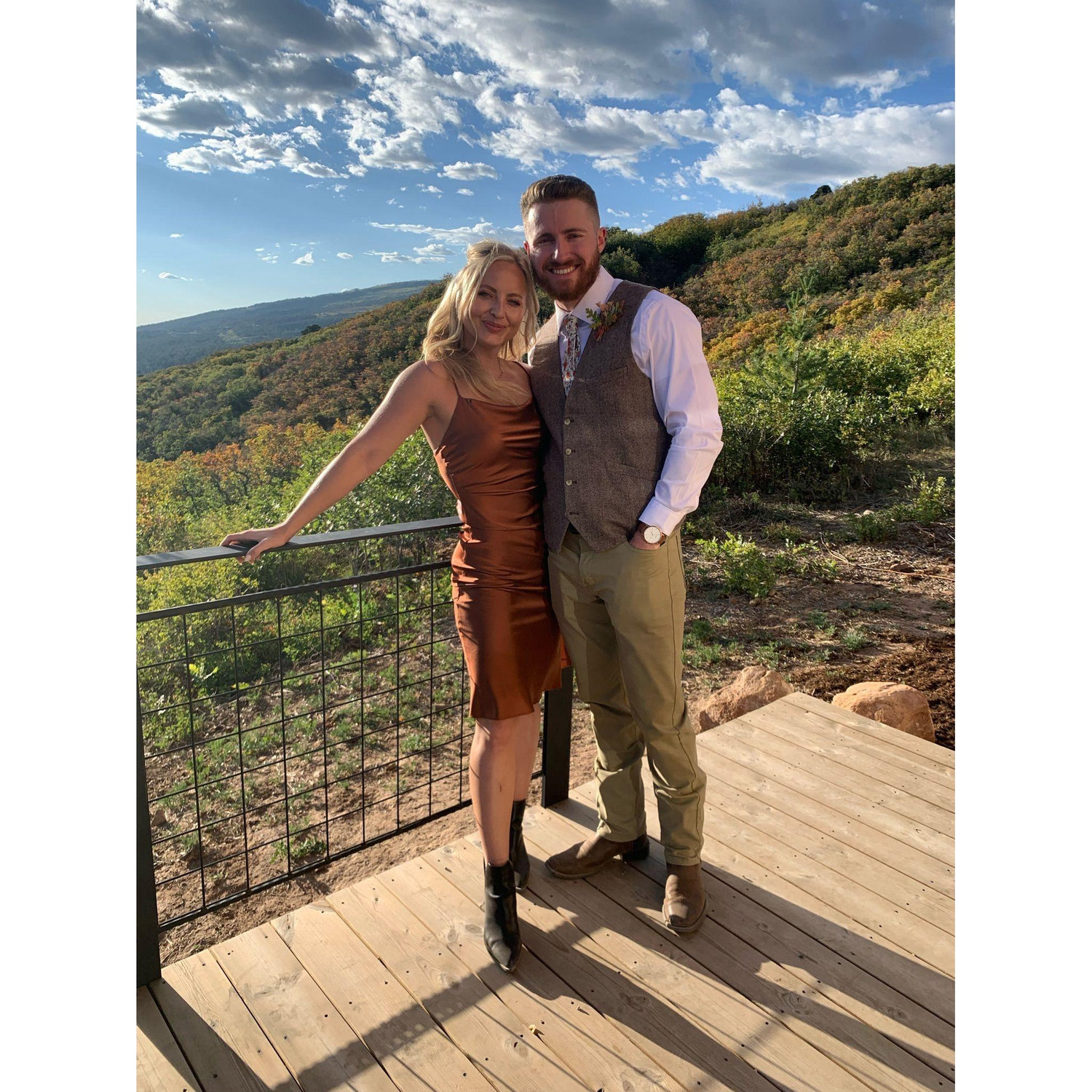 Our first wedding as a couple - watching Garrett and Morgen tie the knot in beautiful Durango, Colorado.