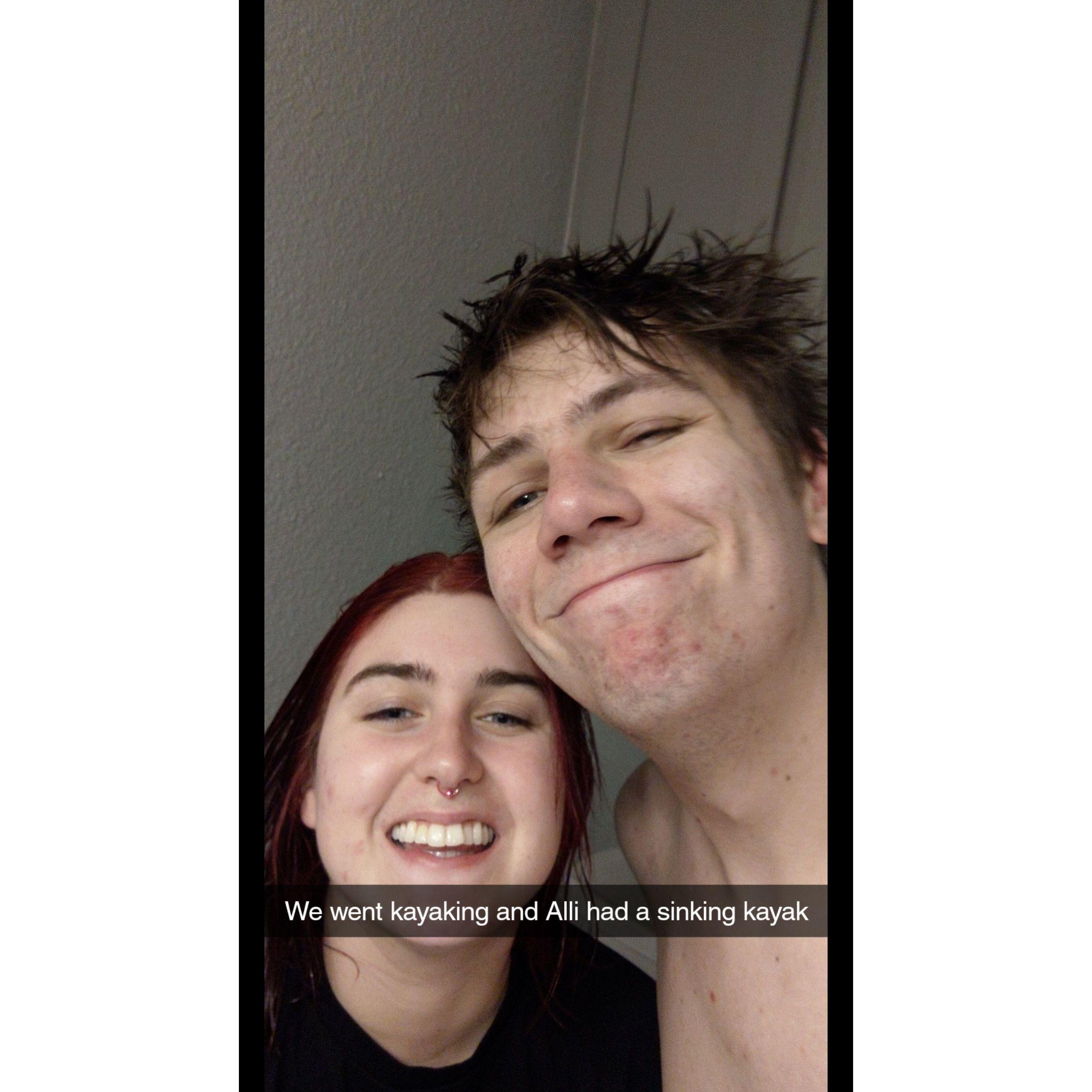 The time he saved me from my sinking kayak!