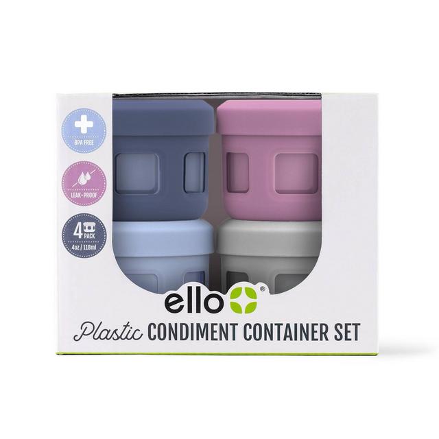 Ello 10pc Plastic Food Storage Container Set with Skid Free Soft Base