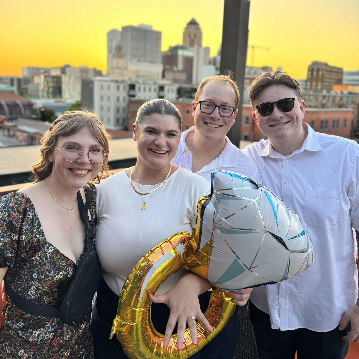 May 2025: An engagement party organized by the Maid of Honor, Kathryn, and Saylor's brother, the Best Man, Emmett!
