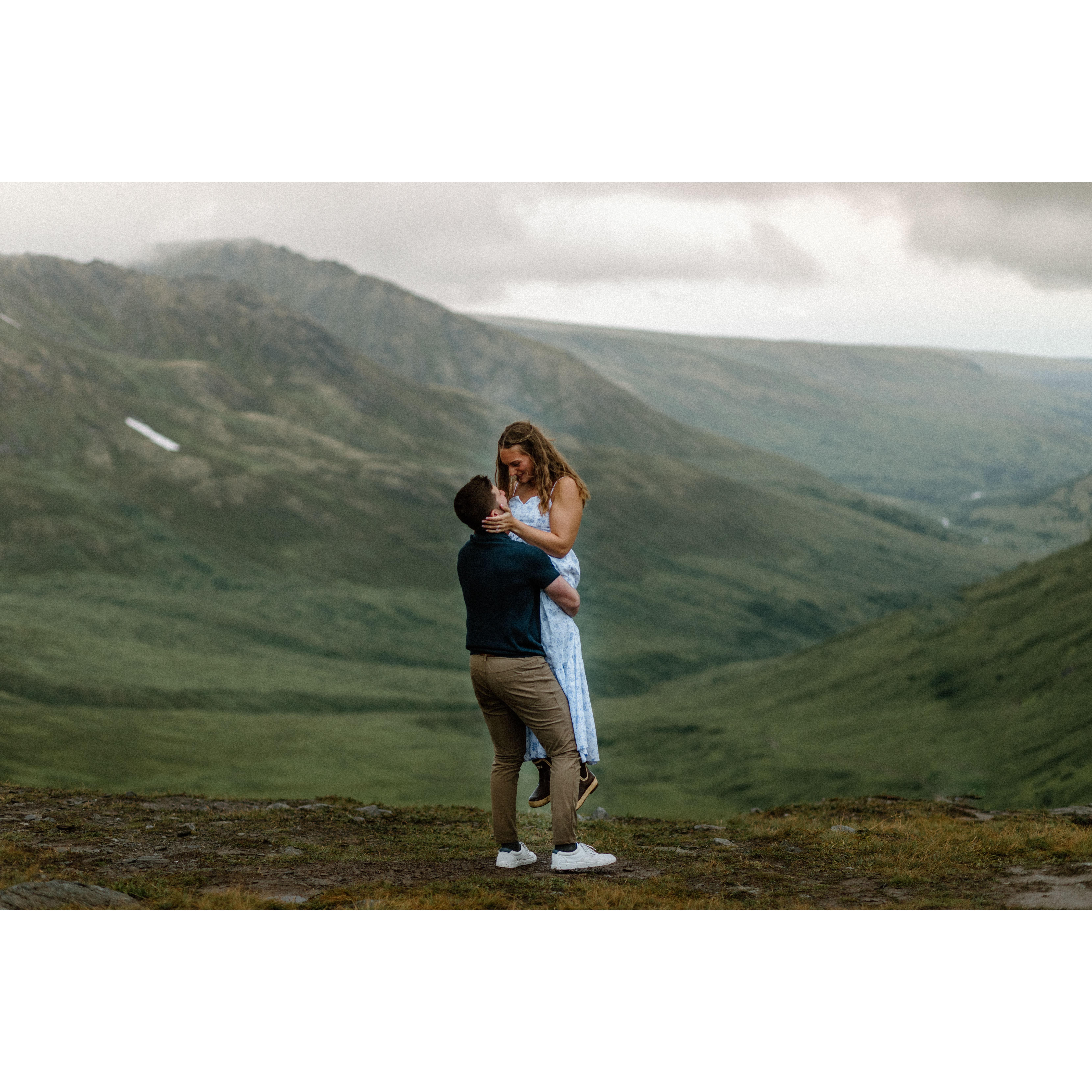 We were grateful to have engagement pictures taken in Hatcher Pass, AK where Mallory basically grew up!