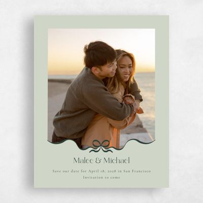 Grassy Sage, Green Wedding Save the Date - Alba Photo