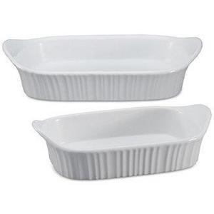 French White 2-Pc. Bakeware Set