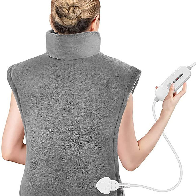 Comfier Large Heating Pad for Back Pain Relief,Soft Flannel Fast Heating Pads for Neck and Shoulders,Electric Heated Wrap,3 Heat Levels & 90-Mins Auto Shut Off,Machine Washable,Gifts for Dad,Women,Men