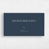 Blue Wedding Place Card - Adhara