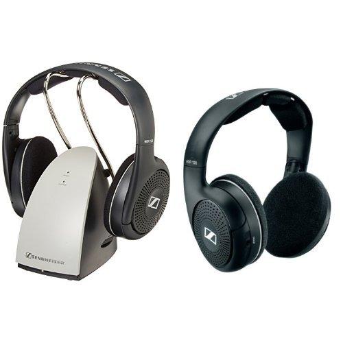 Sennheiser RS120 On-Ear Wireless RF Headphones with Charging Dock and HDR120 Supplemental HiFi Wireless Headphone Bundle