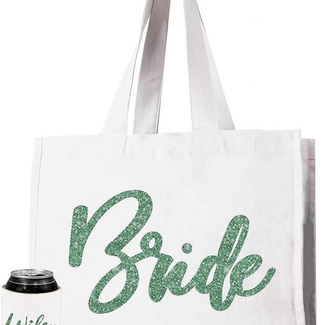 Rhinestone Canvas Bride Tote - Bride to Be Gift Bags JUMBO SIZE 18" x 14" Tote Bag - Tote Bag Bridal Gifts