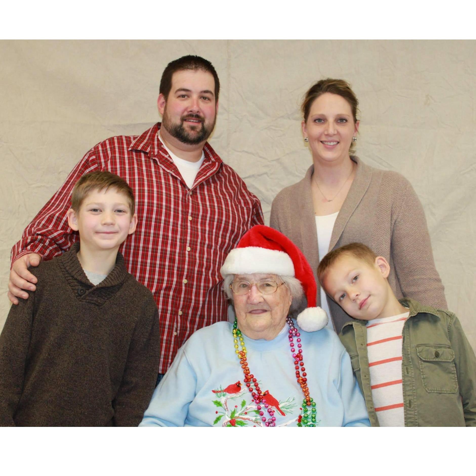 Picture of the family with my Grandma Joyce Skahill!