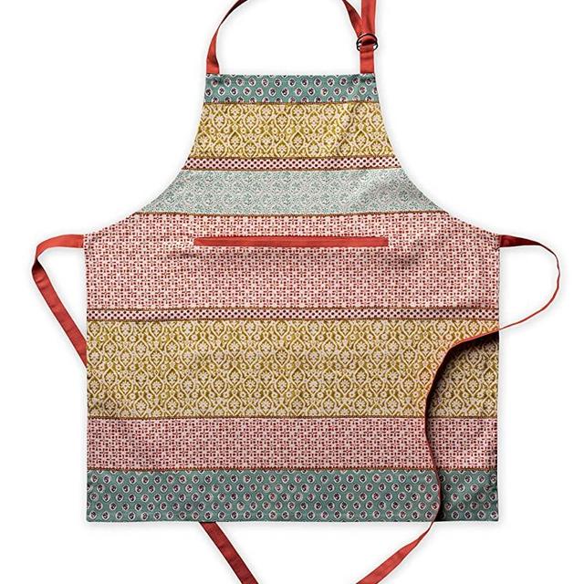 Maison d' Hermine Provence 100% Cotton 1 Piece Kitchen Apron with an Adjustable Neck & Visible Center Pocket with Long Ties for Women Men | Chef (27.50 Inch by 31.50 Inch )