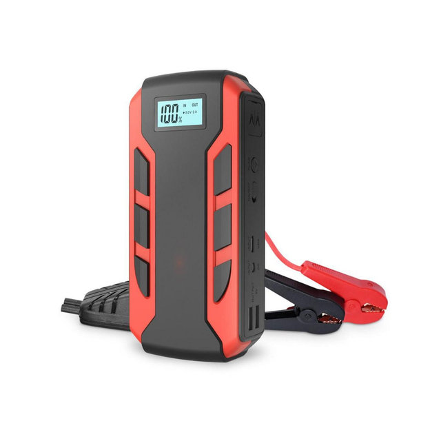 Alpha Digital Portable Car Jump Starter: 800A Peak- 10,000mAh 6.0L Gas/3.0L Diesel