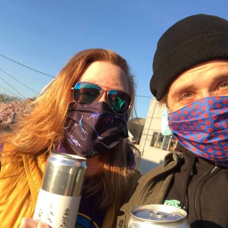 Getting takeout pandemic beers (2020)