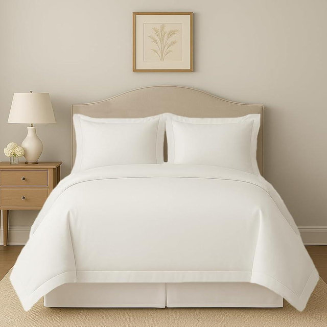 eBeddy Linens Premium Duvet Cover Set 800-TC King/Cal-King Size 104x90 Inch Pure Egyptian Cotton Soft 3 Pieces (1 Duvet Cover & 2 Pillow Shams) Zipper Closure & Corner Ties, White Solid