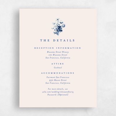 Dark Blue Wedding Enclosure - Tulipier