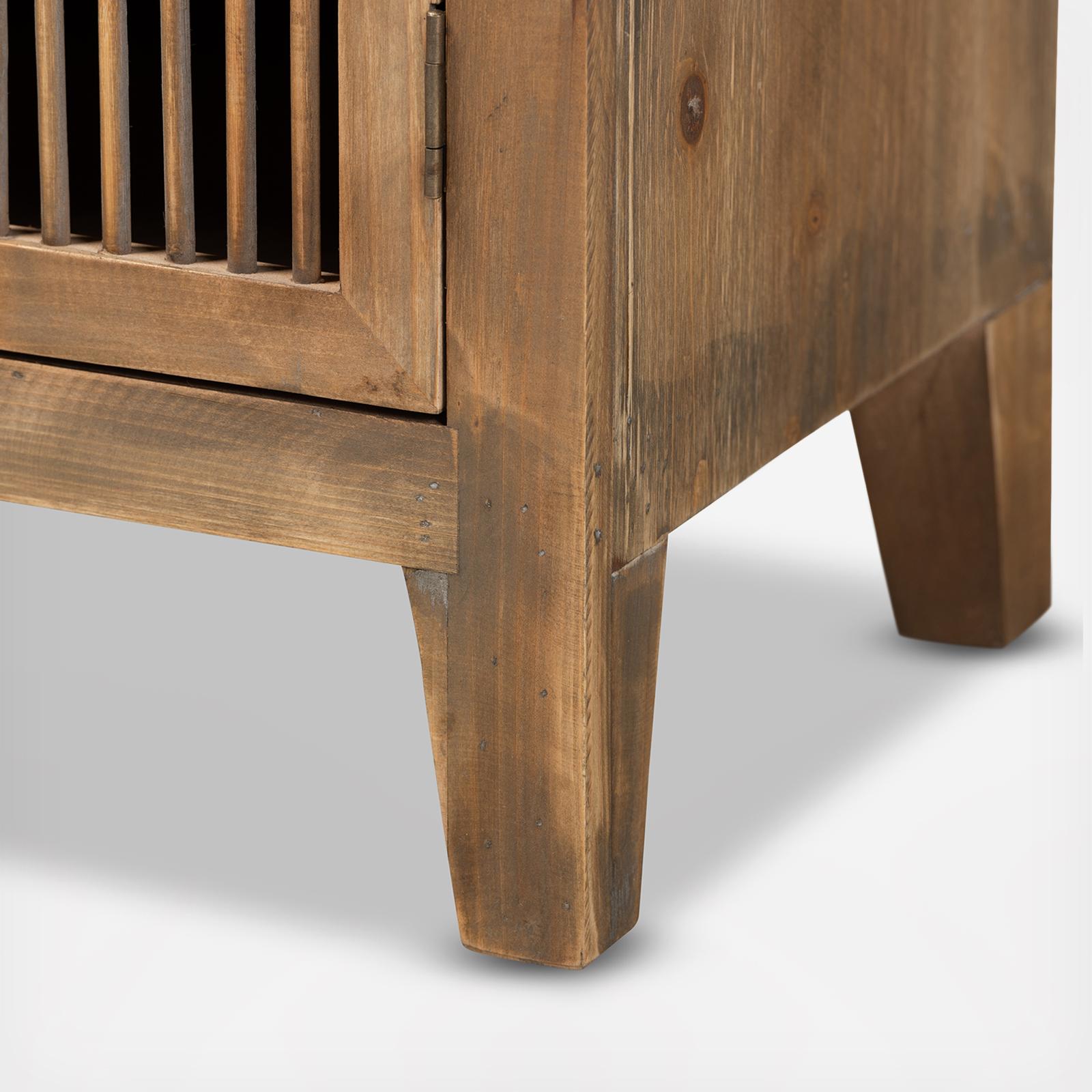 Baxton Studio, Clement 2-Door Spindle Storage Cabinet | Zola