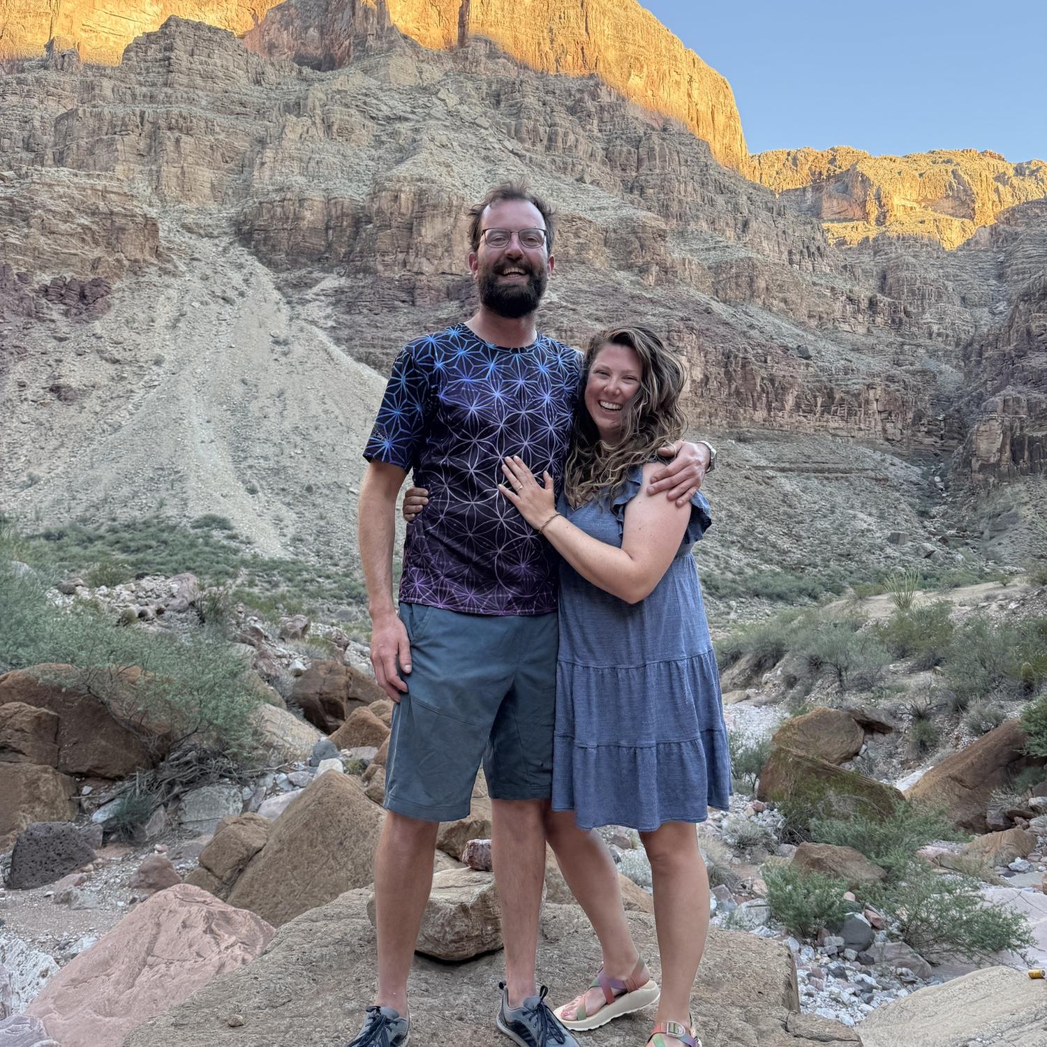This was the spot we got engaged in The Grand Canyon