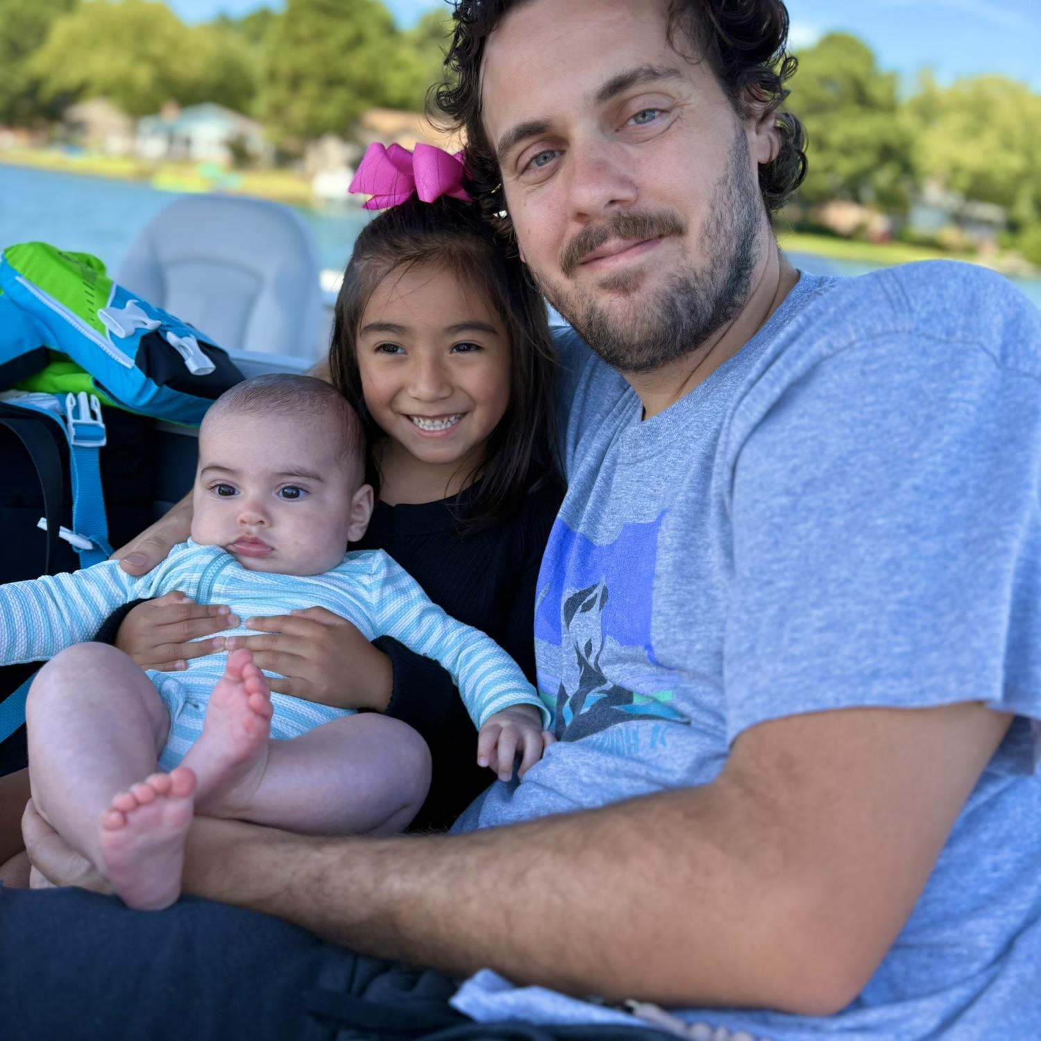 First time meeting baby Beau