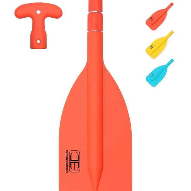 OCEANBROAD Telescoping Emergency Paddle 21''-42''/26''-54'' Aluminium Shaft for Kayaing Boating Canoeing River Tubing