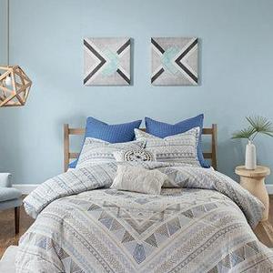 Rochelle Cotton Reversible 7-Pc. King/California King Duvet Cover Set
