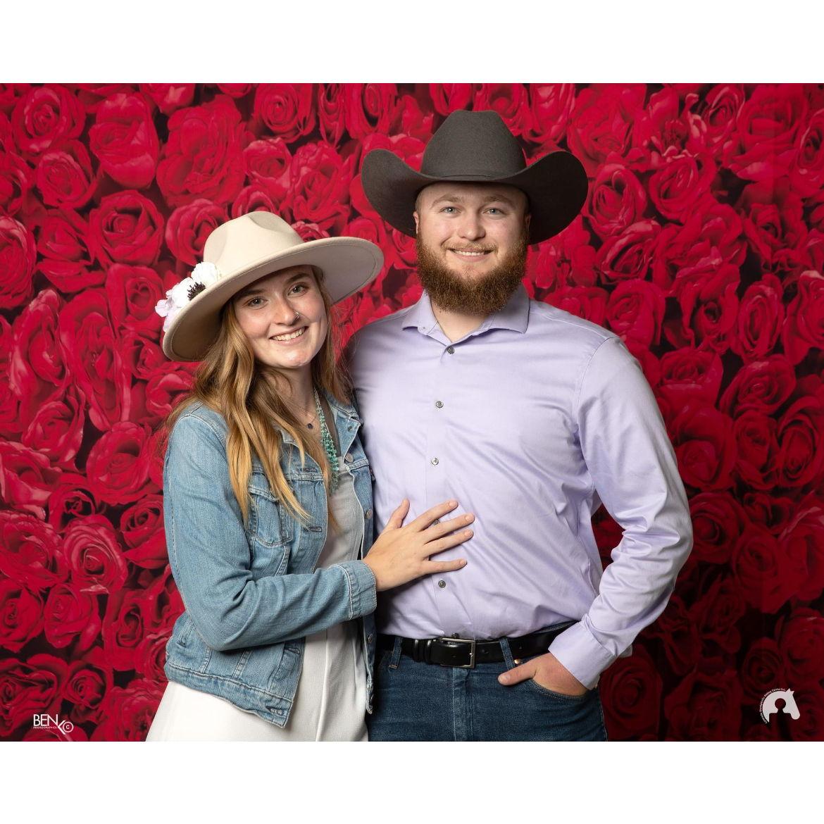 As we added photos to the website we joked that this is one of the few nice (not wedding related) photos of us!