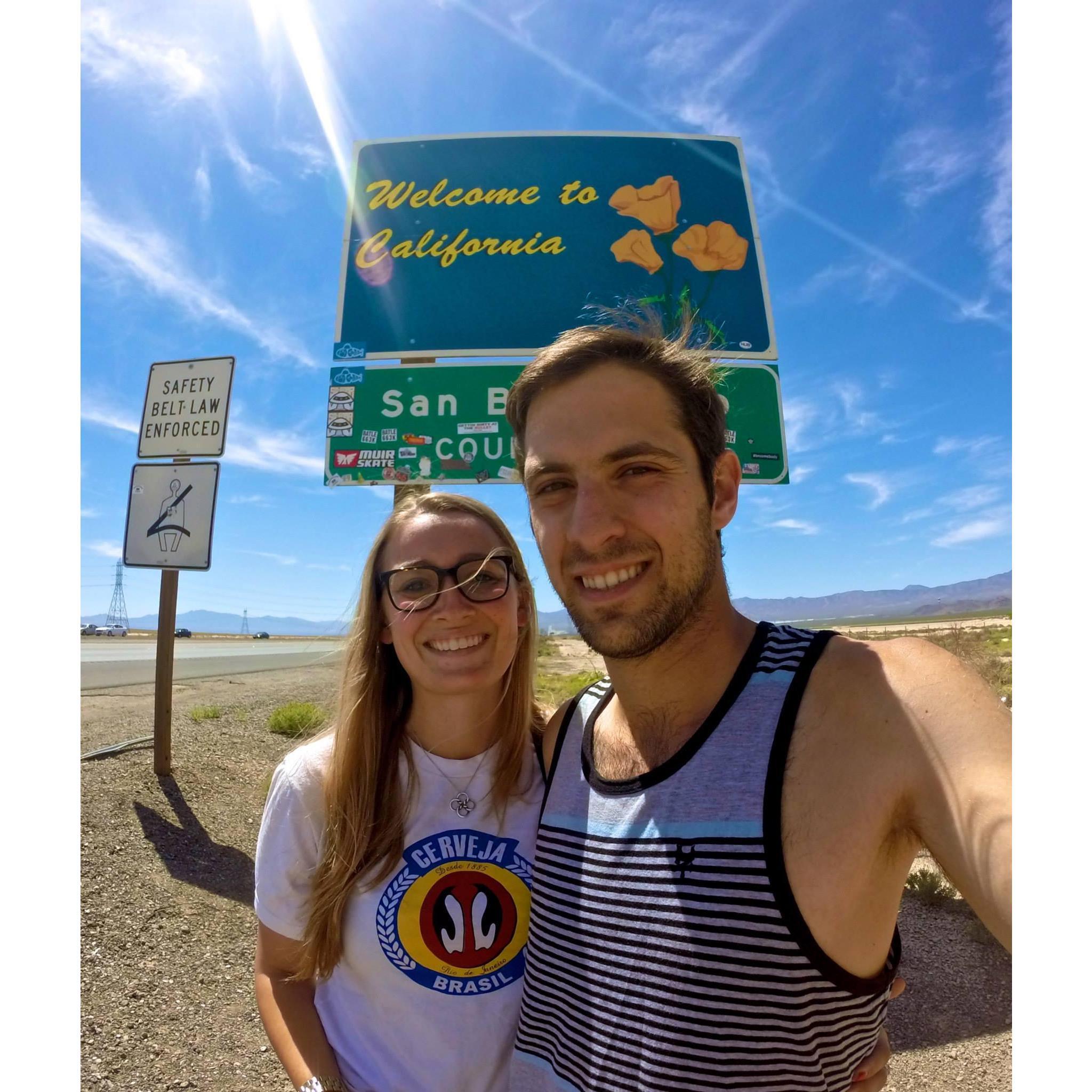 Finally arriving in California after driving cross country from New York. August 2014