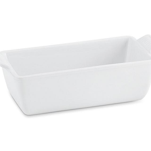 Le Creuset Heritage Stoneware Loaf Pan, Small, White