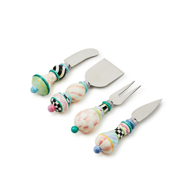 Mackenzie-Childs Rosy Meadow Cheese Knife Set