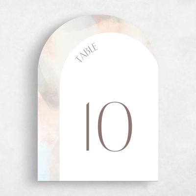 White Arch Wedding Table Number - Coleridge