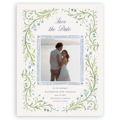 Light Oatmeal, Beige Wedding Digital Save the Date - Querida Photo