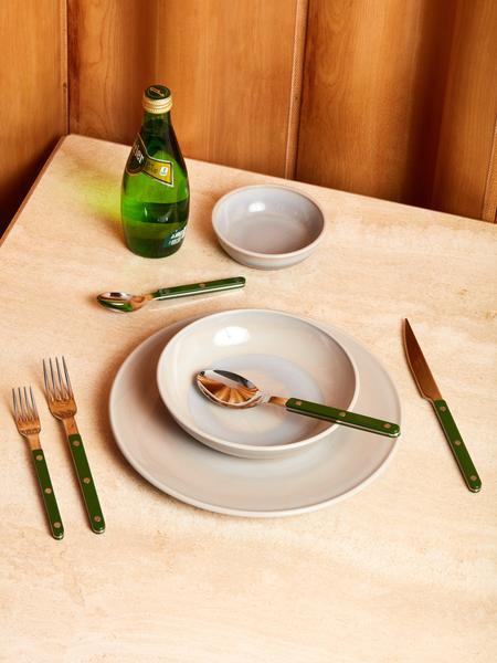 Stainless Steel Flatware in Green