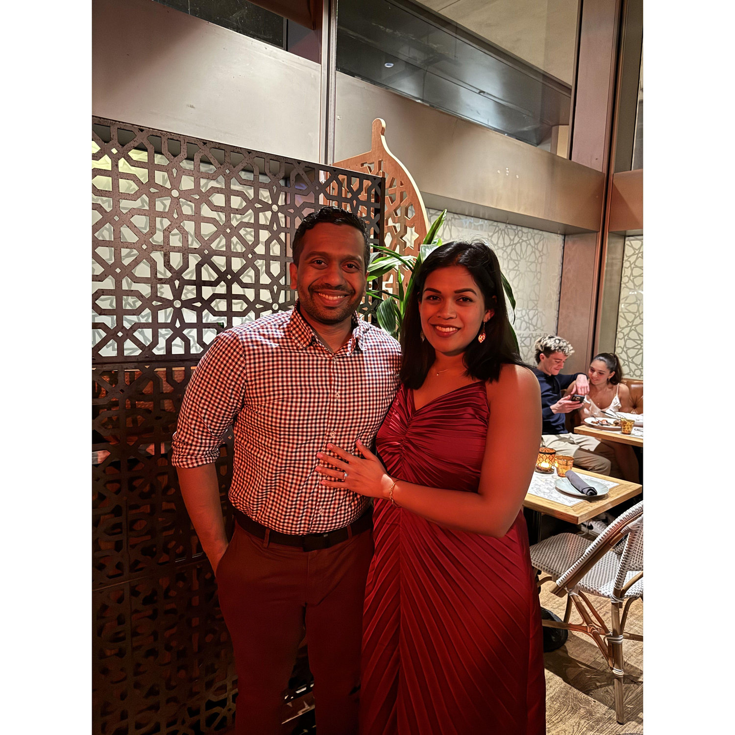 First date as an engaged couple