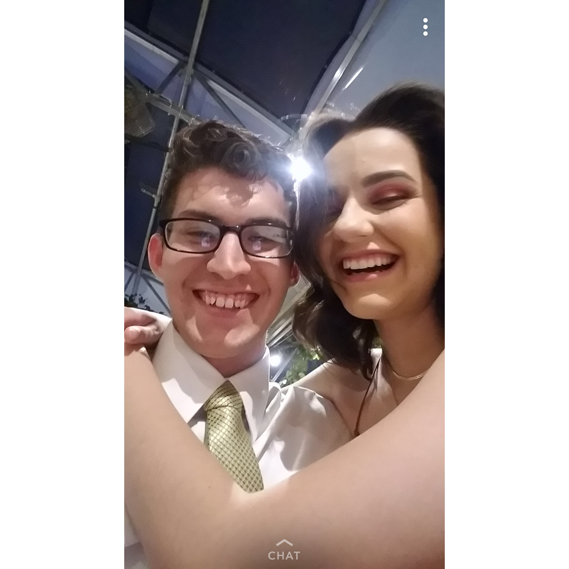 Our first wedding attendance as a couple and the only good picture we took