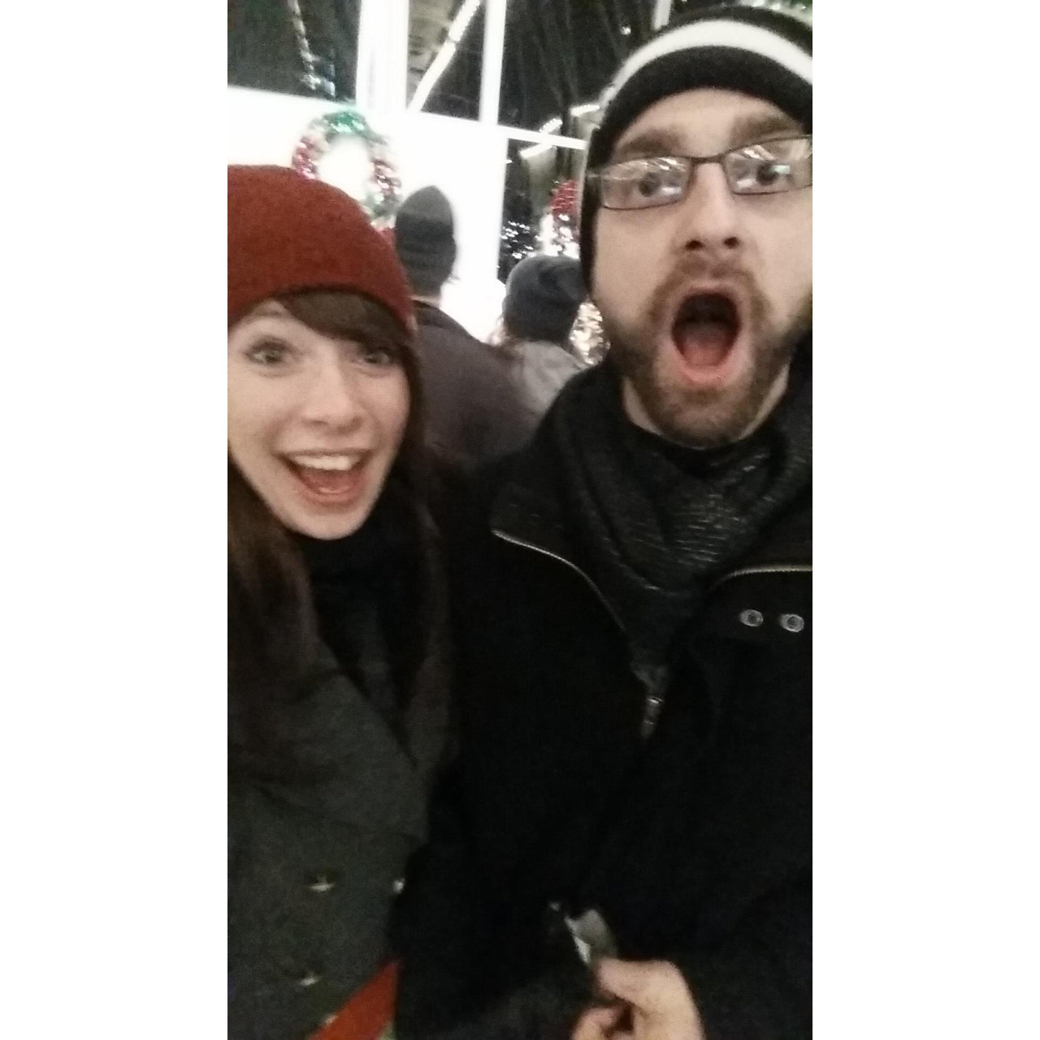 We might have been Christmas Caroling.