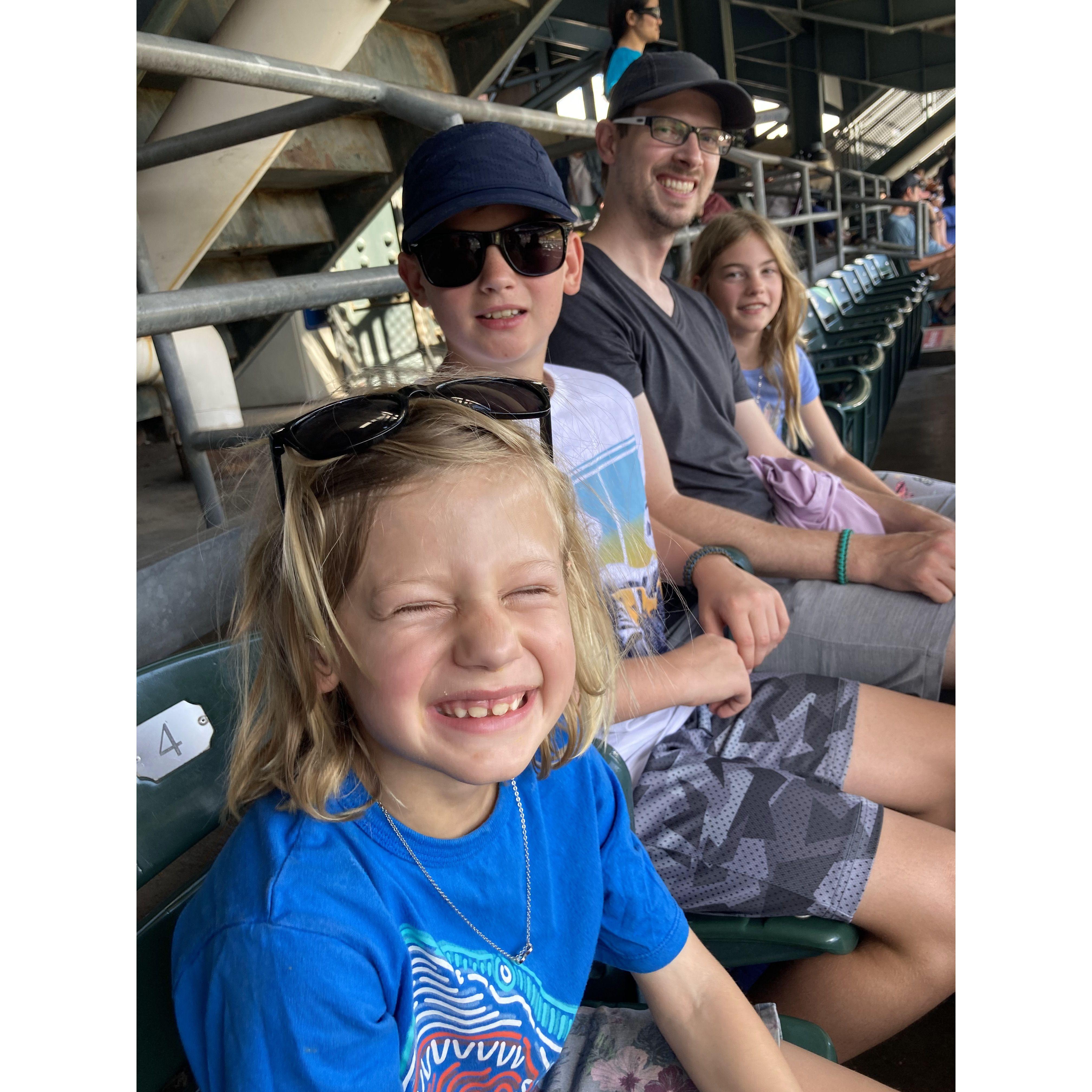 Baseball game with the kids!