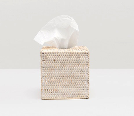 Hive | Dalton Tissue Box Cover, White Washed