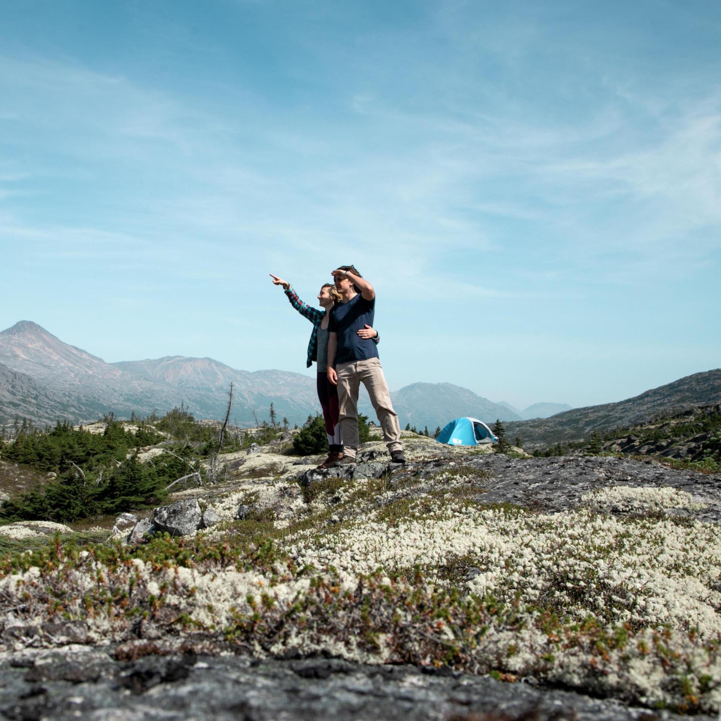 One of our first backpacking trips together at the Alaska/Canadian border.