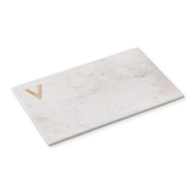 Marble & Brass Monogram Board, V