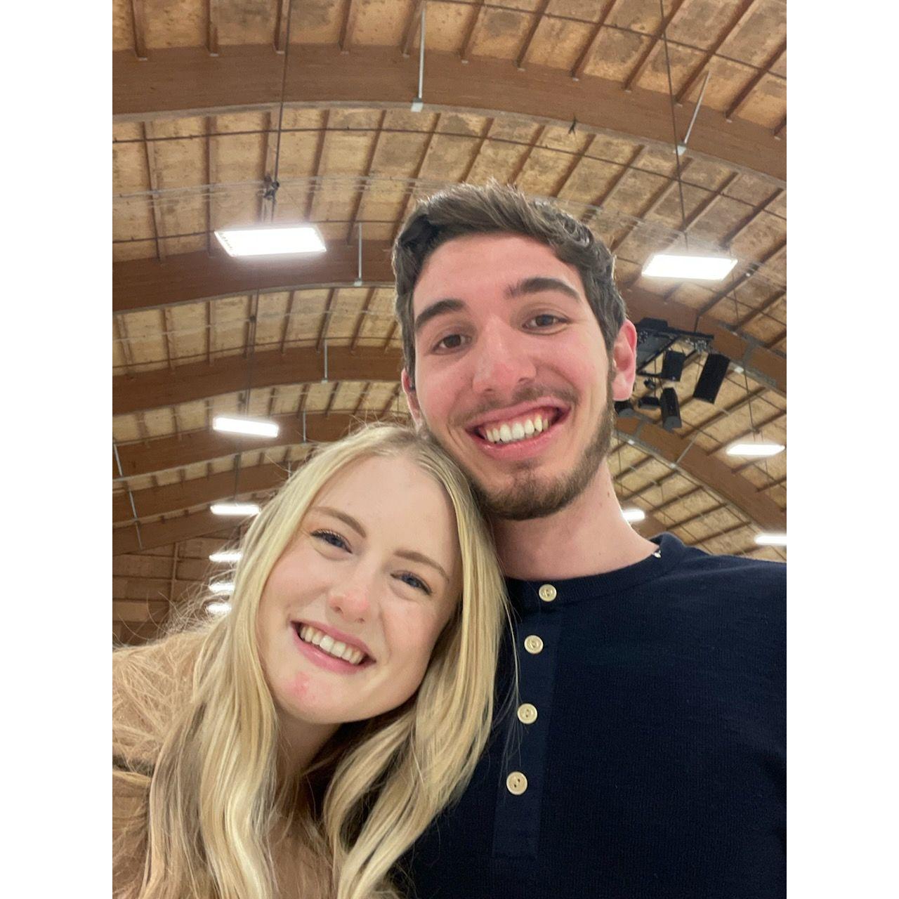 Our first Valentine's date ice skating.