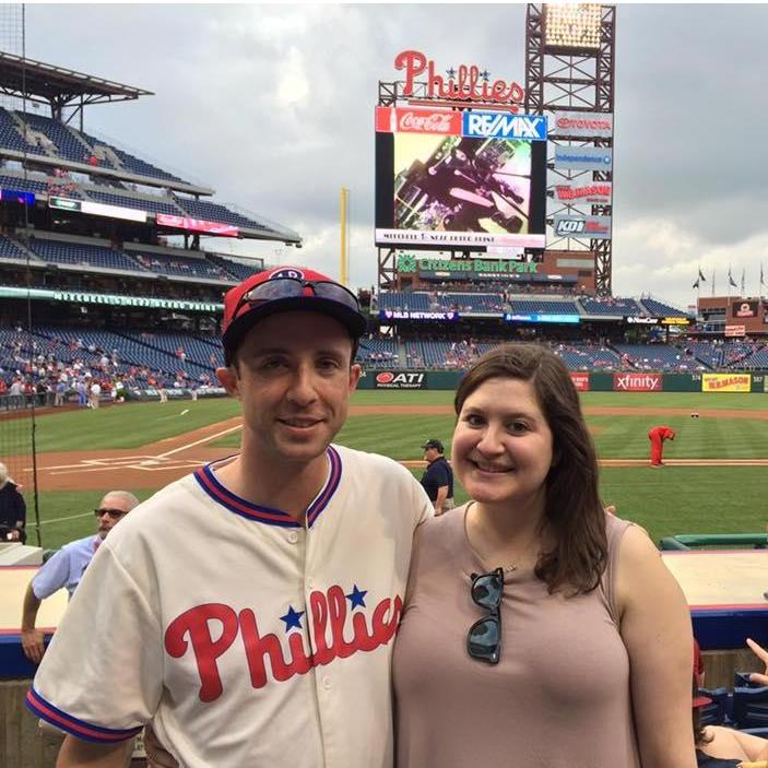 Our first Phillies game in Philadelphia together