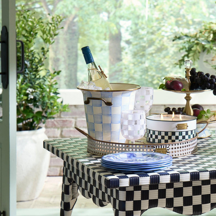 MacKenzie-Childs, Sky Check Wine Cooler | Zola